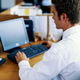 An American worker can triple his work output by working.